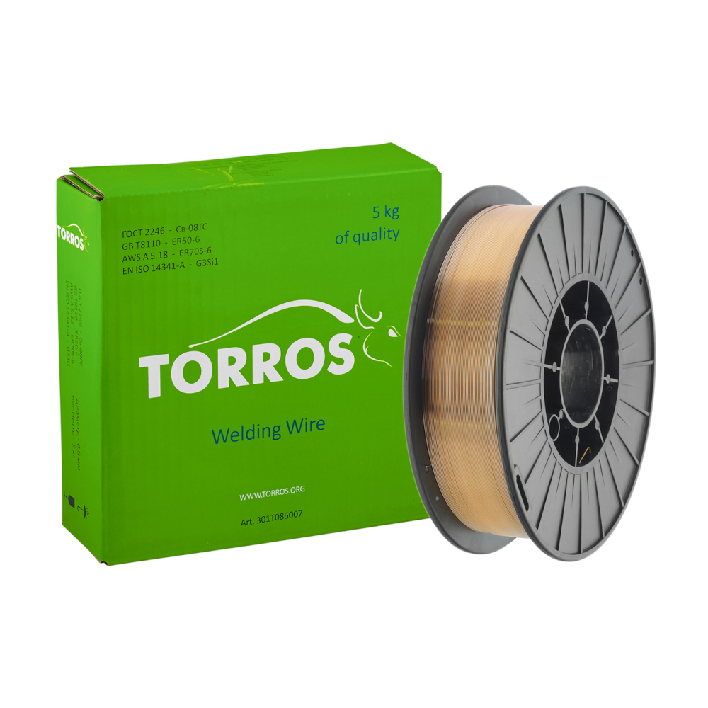 Metināšanas stieple TORROS SG2 (ER70S-6) d.0,6mm/5kg, art.301T065001