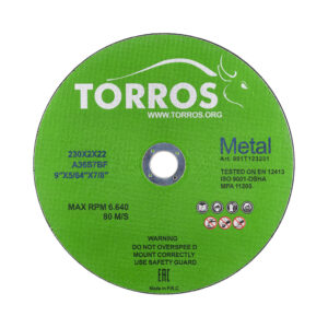 Круг отрезной для стали TORROS 230*2,0*22,2 арт.901Т123201, (Китай)