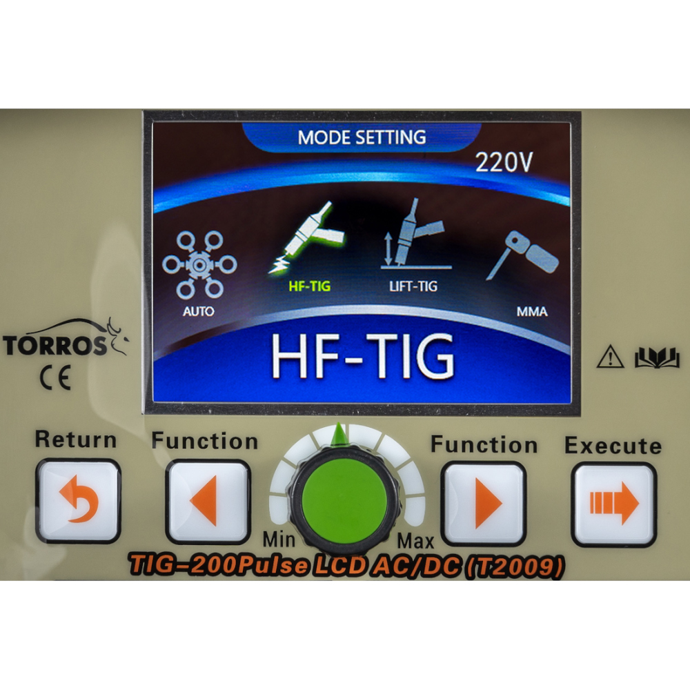 Metināšanas TIG invertors TORROS TIG200Pulse LCD (T2009) AC/DC , art. 104T012013, 220V — изображение 3