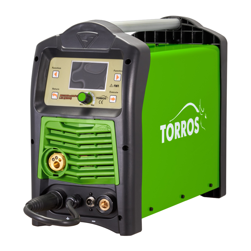 Metināšanas pusautomāts TORROS MIG 200DoublePulse LCD (M2009), art. 102T012010, 220V