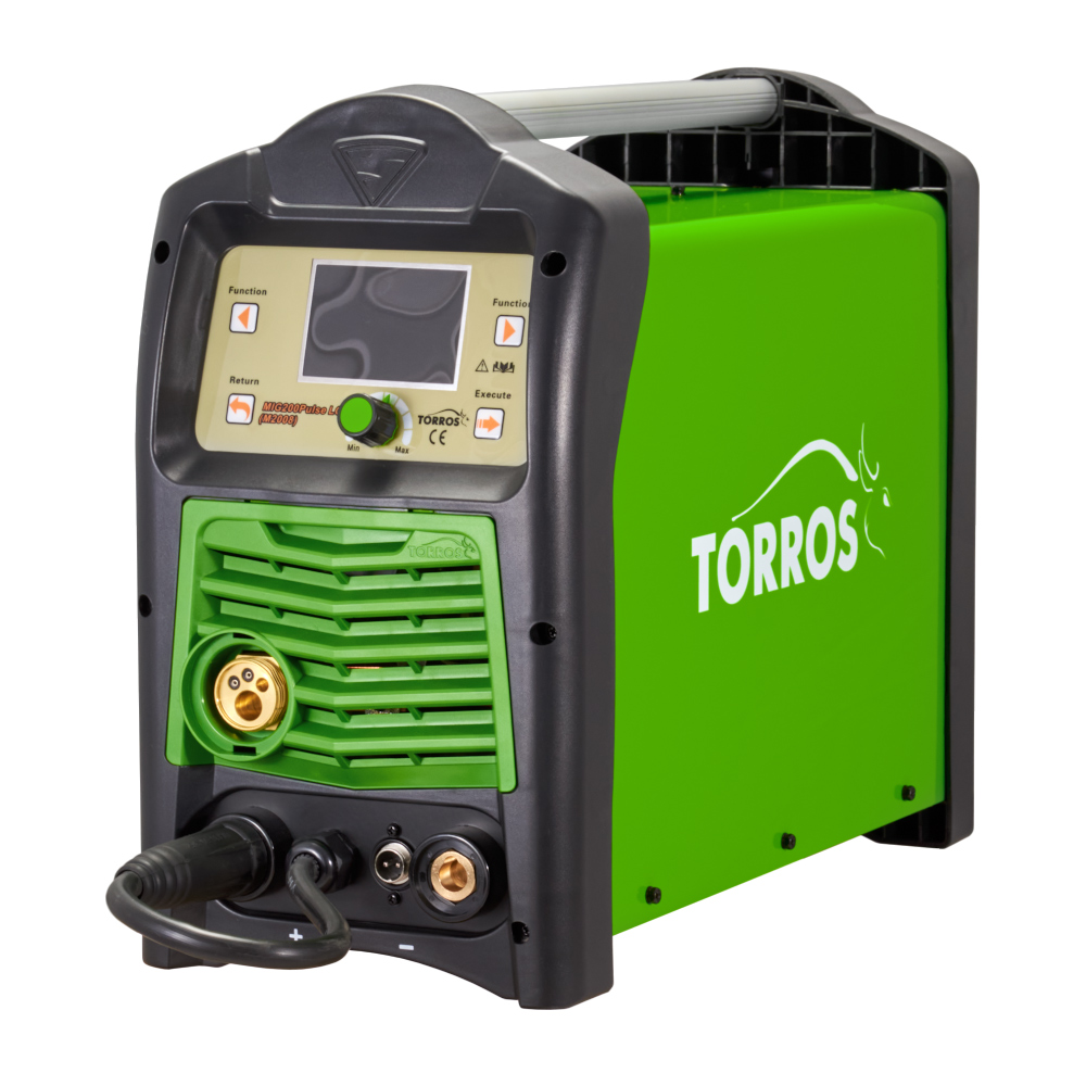 Metināšanas pusautomāts TORROS MIG 200Pulse LCD (M2008), art. 102T012009, 220V